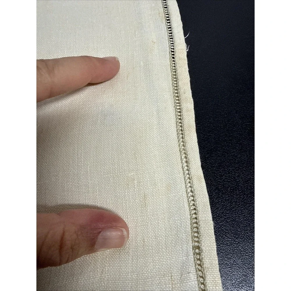 Vtg Embroidered Linen Cloth Table Napkins 16